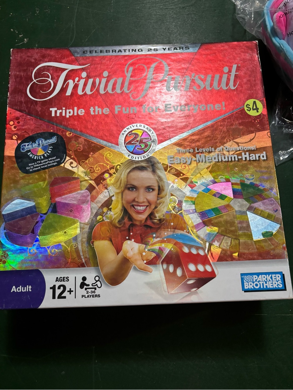 Trivial Pursuit 25th Anniversary Board Game by Parker Brothers
